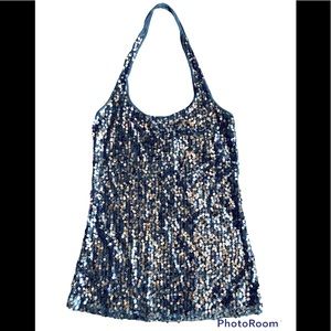 NWT- Sparkly Sequin Halter Tank Top